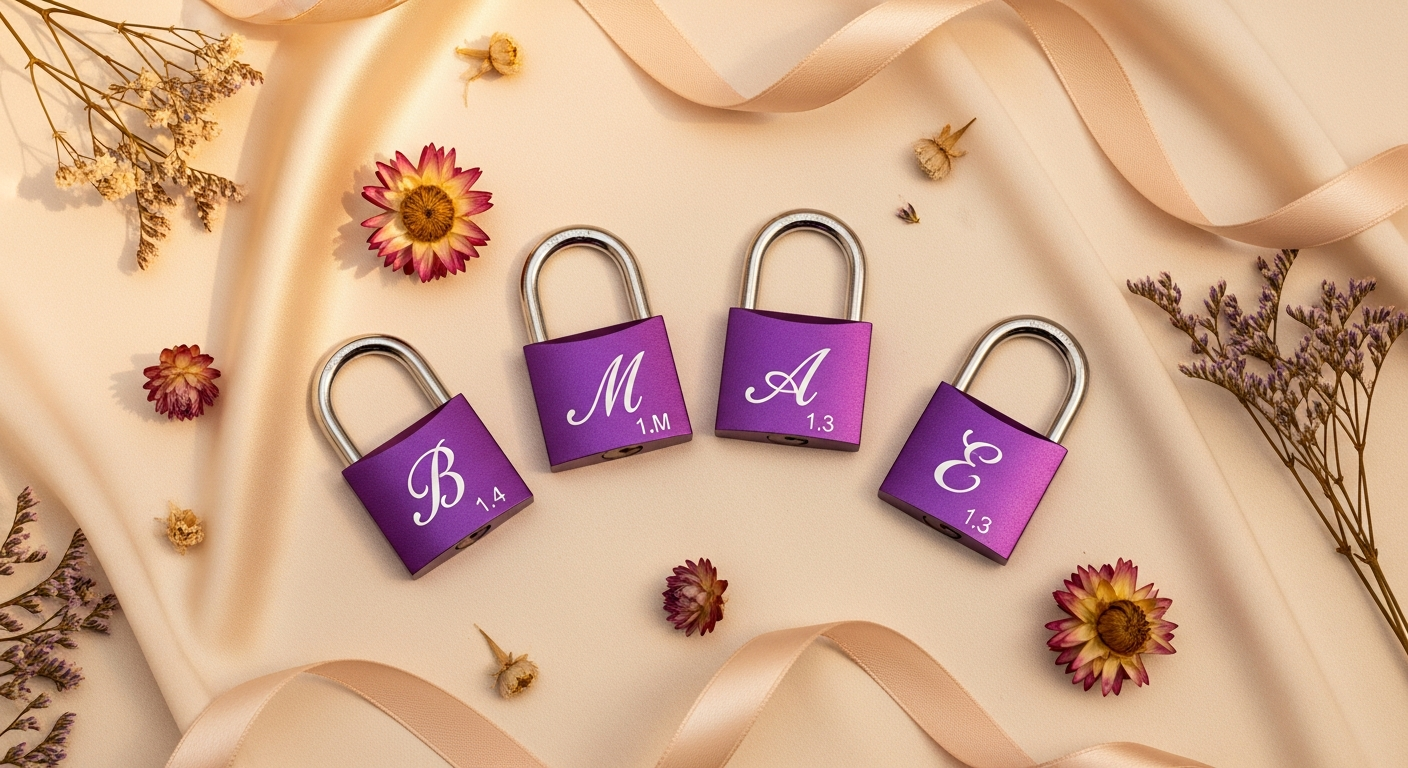 Love Locks como regalo para damas de honor y padrinos | MakeLoveLocks
