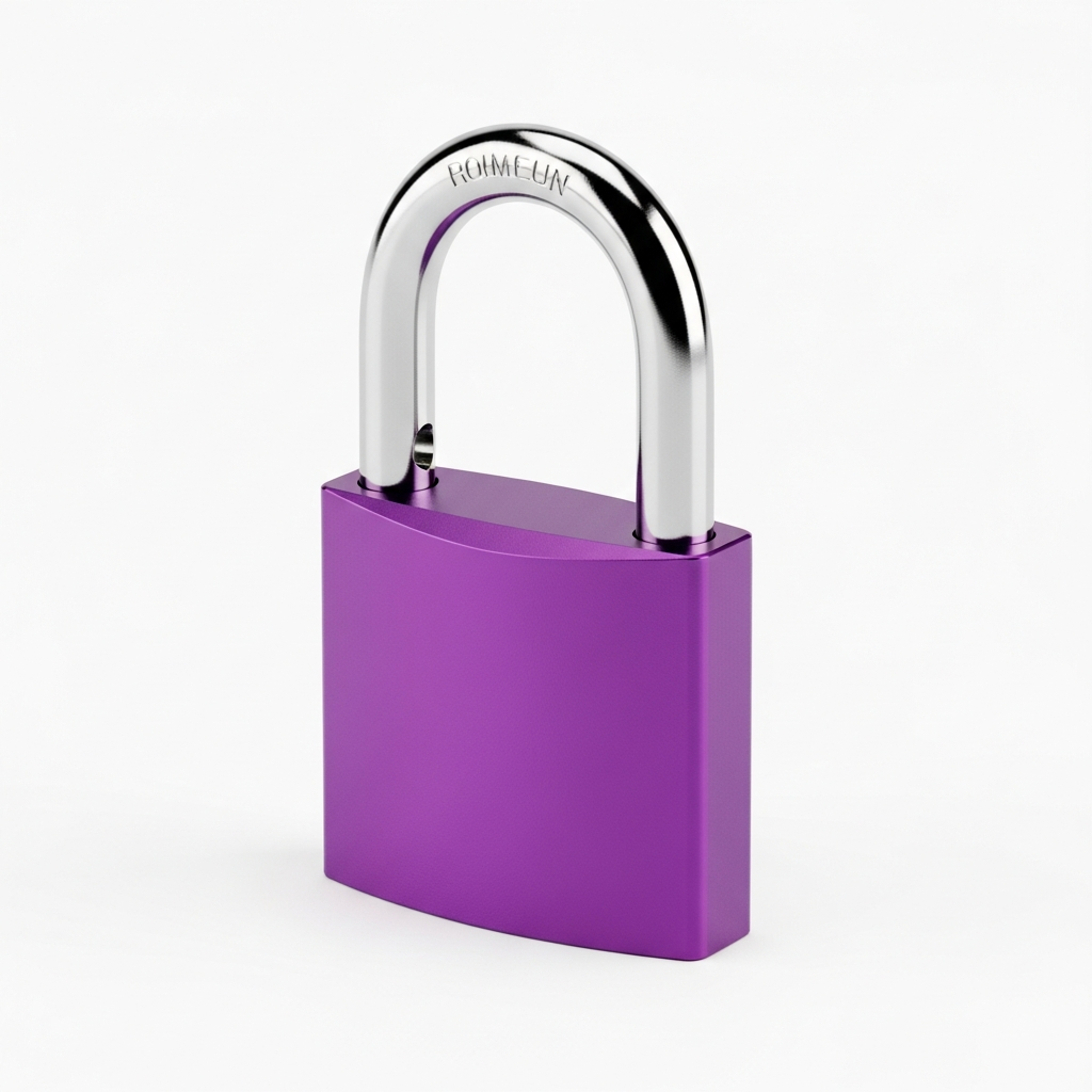 Purple Love Lock - Custom Engraved Aluminum Padlock